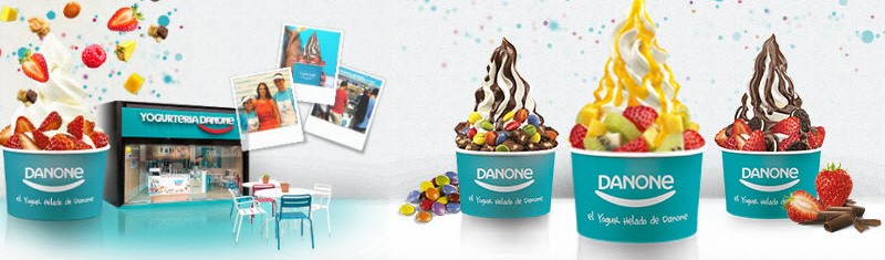 Yogurt helado o helado soft de Danone.